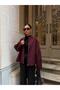 Women's Zippered High Collar Oversized Basic Jacket with Draped Sleeves New Season - 5