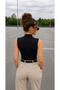 Women's Stand Collar Sleeveless Slim Fit Ultra Soft Flexible Lycra Cotton Basic Body&Blouse - 7