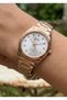Minimal Round Case Vintage Model Stone Dial Women's Metal Steel Band Wristwatch 2 Years Warranty