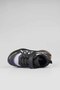 Boys' Black Gray Sports Shoes with Velcro Flexible Laces and Thick Sole Casual Sneakers - 4