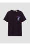 Vizyon New Season Anthracite Printed 100% Cotton Women's T-Shirt - 5