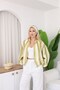 Striped Bomber Jacket Green