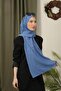 Flowered Pattern Thin Medina Silk Jacquard Shawl - 2