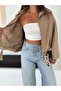 Belted Bomber Zippered Trench Jacket - 3
