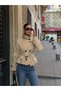 Women's Seasonal Jacket with Stand Collar, Buttons and Tie Detail, New Season Trench Coat - 2