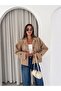 Plaid Lined Bat Trench Jacket - 5
