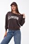 Women's Boat Neck London Printed Sweatshirt 265114 - 4