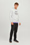 Jack Jones Beware Sweat Hood Fst Men's White Sweatshirt 12244219-01 - 4