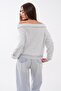 Women's Boat Neck Plain Three-Thread Sweatshirt 265095 - - 5