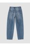 Alita City Lcw Jeans with a Difference in Color, Indigo Denim, Straight Balloon Fit, High Waist, Narrow Leg, Women's Jean Pants - 5