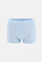 Light Blue-Blue 3-Pack Plain Cotton Boxers - 4