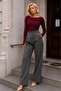 Women's Finger Detail Princess Collar Long Sleeve Bodysuit - 3