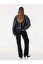 Regular Waist Cotton Straight Leg Denim Trousers with Stoned Pockets - Straight Fit Jean - 4