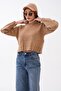 Women's Crew Neck Ribbed Knit Sweater 265162 - - 2