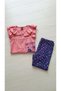 Cluppolo 1165 Girls' Ruffle Blouse Floral Leggings Set - 2