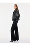 Regular Waist Cotton Straight Leg Denim Trousers with Stoned Pockets - Straight Fit Jean - 3