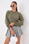 Women's Crew Neck Ribbed Knit Sweater 265162 - - 4