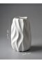 Modern Matte Ceramic Vase with Crinkled Design - 2