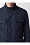 Southblue Navy Blue Regular Fit High Collar Men's Jacket - 3