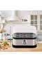 Rapid Egg Cooker 6 Eggs, Electric Stainless Steel Steamer, Soft Medium Hard Boiled, Auto Shut-Off - 8
