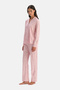 Light Pink Shawl Patterned Shirt Pants Set - 3