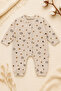 Star Patterned 3-Piece Baby Girl Jumpsuit - 4