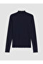 Lcw Modest Navy Blue High Neck Women's Ribbed Bodysuit - 6