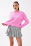 Women's Crew Neck Ribbed Knit Sweater 265162 - - 2