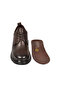 Brown Genuine Leather Lace-Up Thick Comfortable Sole Men's Casual Shoes Sneaker 1042 - 4