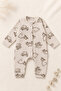 İş Makinleri Patterned 3-Piece Baby Boy Overalls - 3