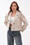 Women's Pleated Detailed Lined Short Trench Coat 265104 - - 3