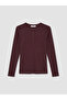Lcw Everyday Women's Plum Crew Neck Bodysuit - 5
