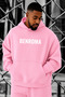3 Yarn Printed Plus Size Sweatshirt