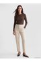 Two Mt Shop Quality Lcw Everyday Brown Ribbed Striped Super Skinny & Extra Slim Long Sleeve Women's - 2