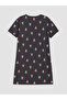 Lcw Dream Gray Crew Neck Teddy Bear Printed Maternity Nightgown - 6