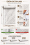 Self Adhesive White Marble Patterned Pvc Covering Foil Countertop Table Cabinet 60X100Cm - 6