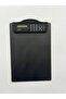 Durable Plastic Clipboard with Calculator & Scale Black Clip Board for A4 Paper File (Black)