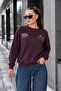 Women's Back Print Detailed Crew Neck Sweatshirt 265118 -