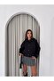 Plaid Lined Bat Trench Jacket - 4