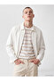 Xside Ecru Relax Fit Gabardine Men's Jacket