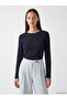 Lcw Everyday Navy Blue Crew Neck Women's Bodysuit