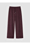 Plum Decorative Stitched Women's Sweatpants - 5