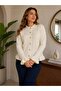 Women's Ruffle Detailed Buttoned Knitwear Cardigan Long Sleeve Casual Top - 4