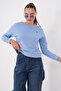 Women's Rabbit Embroidered Two-Thread Sweatshirt 265070 - 2