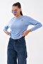 Women's Rabbit Embroidered Two-Thread Sweatshirt 265070 - 4