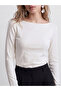 Lcw Vision Ecru Boat Neck Women's Bodysuit - 3