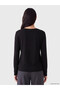 Two Mt Shop Quality Lcw Everyday Black Plain Standard & Regular Long Sleeve Women's T-Shirt - 4