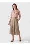 Alita City Lcw Grace Brown Straight Long Women's Skirt with a Difference