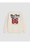 Two Mt Shop Quality Lcw Kids Beige 3 Thread Striped Standard & Regular Boys' Sweatshirt - 3
