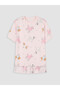 Lcw Kids Pink Patterned Girls' Shorts Pajama Set - 2